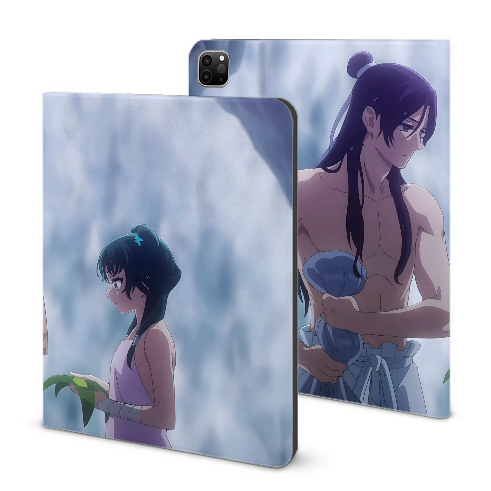 （画像用） 薬屋のひとりごと The Apothecary Diaries IPad ケース ブック型 PUレザー TPU 耐衝撃 軽量 薄型 ペン収納なし 全面保護 IPad 各モデル対応